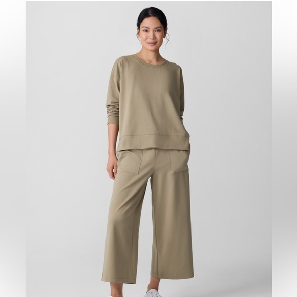 Eileen Fisher Boxy cotton jersey top , sz : large - Picture 1 of 8